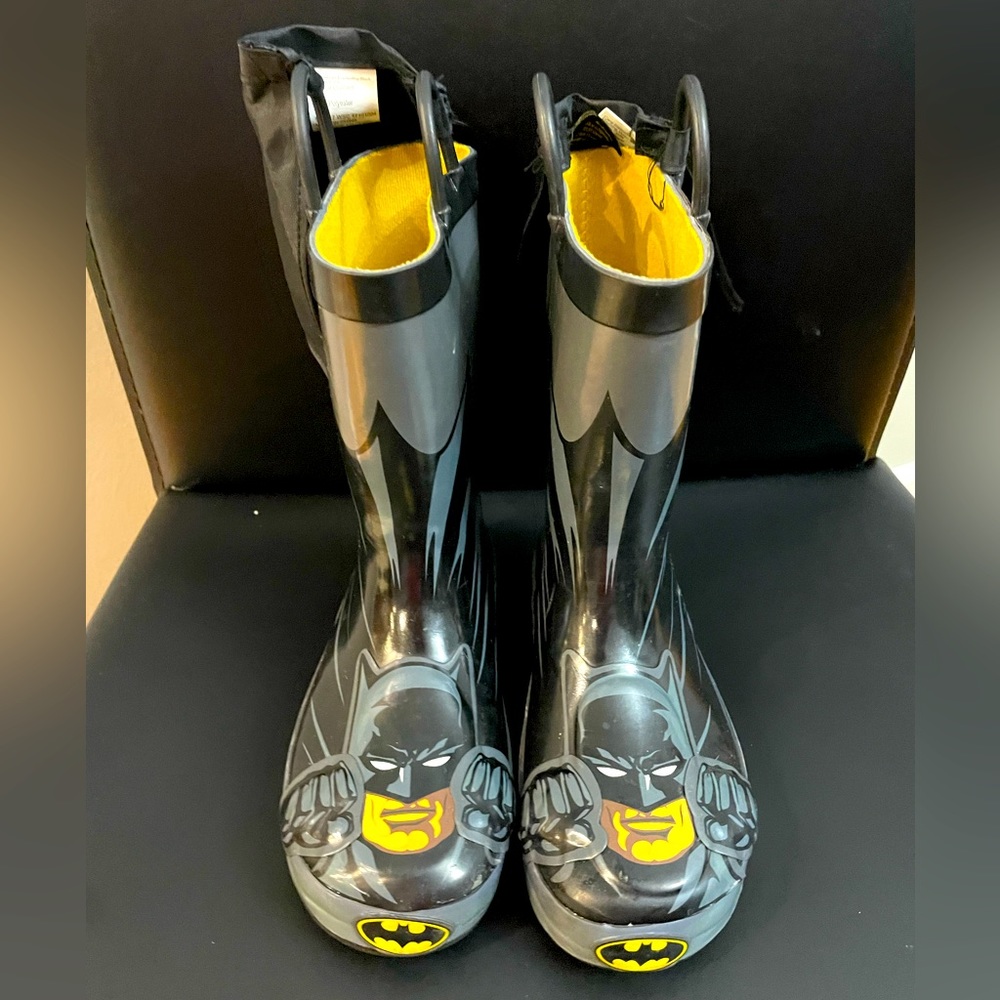 Western Chief Batman Waterproof Rain Boots with removable capes on the back
